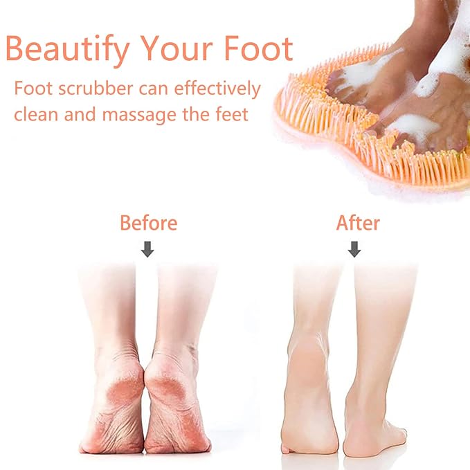 Shower Foot and Back Scrubber Mat, Wall Mounted Shower Foot Scrubber - Image 4
