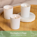 Simply Soson Scented Votive Candles, Bulk Set of 24 White Sage Small Candles - Image 4