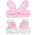 musejoy 2 Pcs Headband Bunny Ears Headband Cute Spa Headbands by musejoy