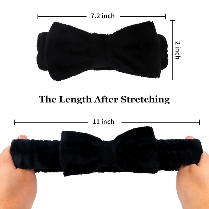 Casoty 10 Pcs Black Face Wash Headbands, Spa Gifts - Image 3