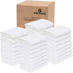 GOLD TEXTILES 120 White Economy Bath Towels Bulk Cotton Blend by GOLDTEXTILES