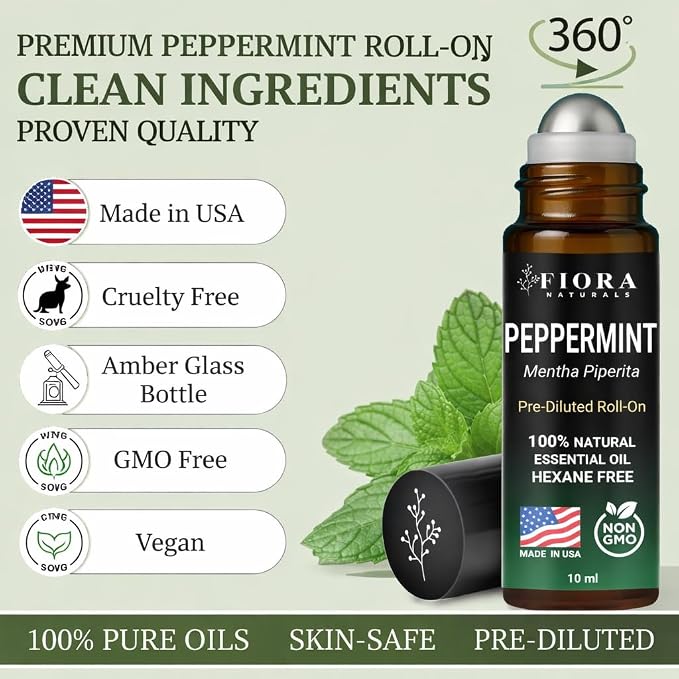 Peppermint Essential Oil Roll On – Cooling Aromatherapy Peppermint Oil - Image 4
