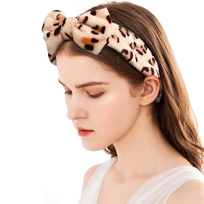 Casoty 6 Pcs Spa Soft Coral Fleece Bow-Style Headbands - Image 4