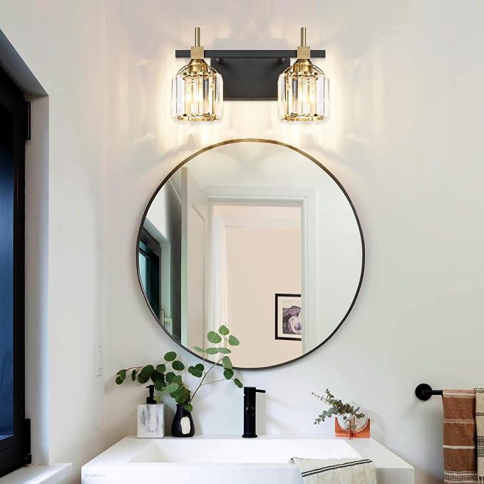 SOLFART Crystal Lights Over Mirror Bathroom Vanity Light Crystal Vanity Lights - Image 5