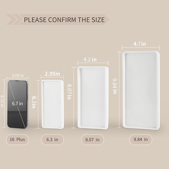 Gurygo 6" Small Ceramic Bathroom Tray - Image 7