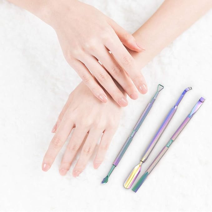 Cuticle Pusher Acetone/Gel/Nail Polish Remover Stainless Steel Professional - Image 3