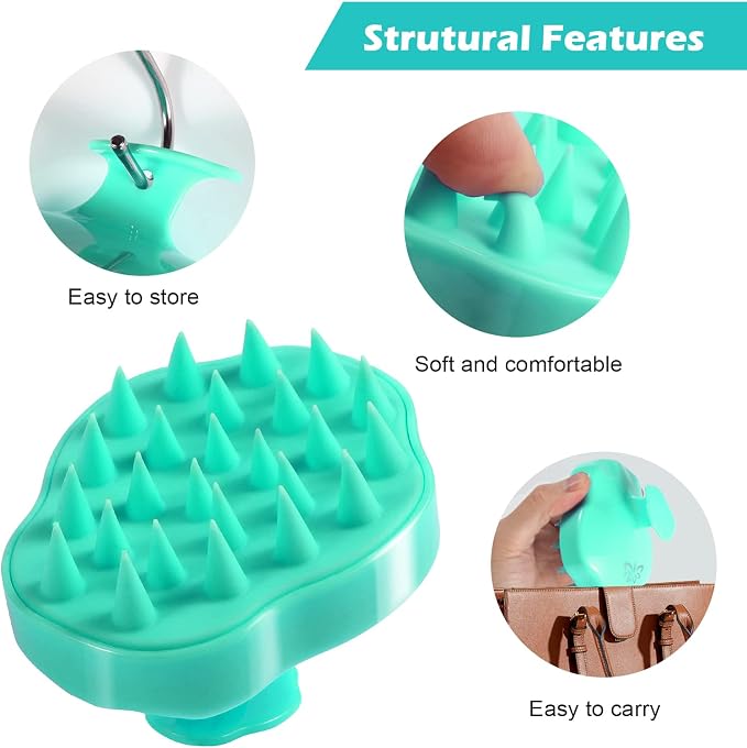 URTHEONE Hair Scalp Massager Shampoo Brush, Soft Silicone Hair Brush - Image 2