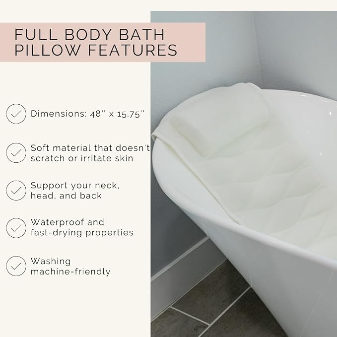 Bathtub Tray and Full Body Bath Pillow Set - Image 5