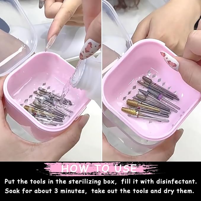 Nail Tool Sterilizer Box Plastic Disinfectant Container - Image 3