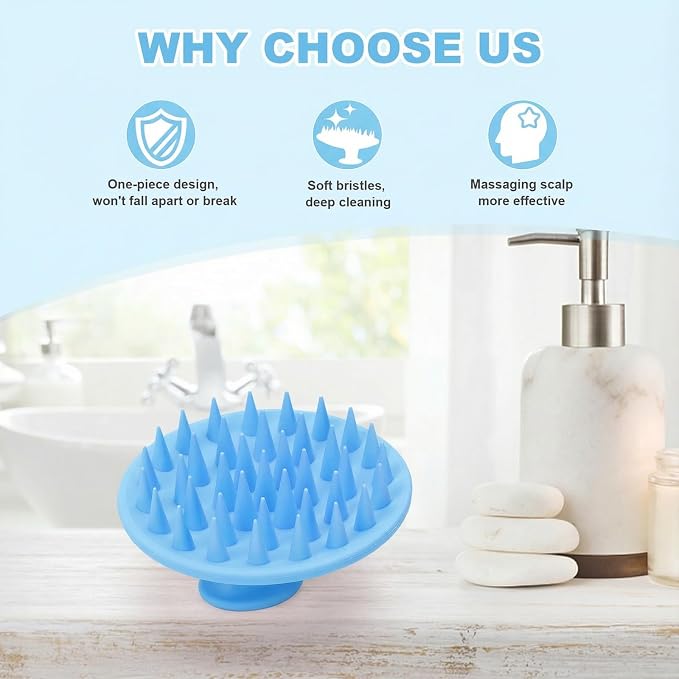 Meartchy Silicone Scalp Massager Shampoo Brush, Scalp Brush - Image 6