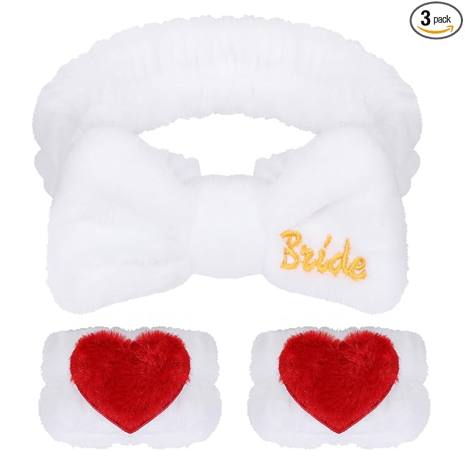 Bridal Print Plush Wash Face Headband by Miroksh