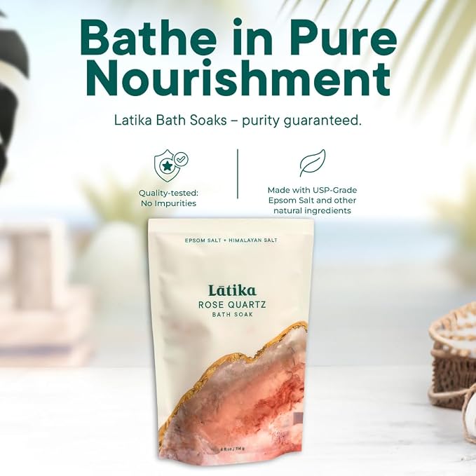 Latika Geode-Inspired Bath Soak Single Pack- Rose Quartz - Image 2