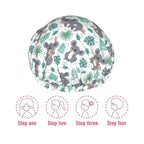 Funny Koala Shower Cap For Women Reusable Waterproof Double Layers Bath Cap - Image 6
