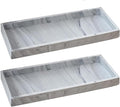 2PCS 11.8” L x 5” W Silicone Soap Dispenser Tray, Bathroom Sink Vanity Trays by BasedFloor