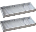 2PCS 11.8” L x 5” W Silicone Soap Dispenser Tray, Bathroom Sink Vanity Trays by BasedFloor