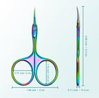 Lermende Cuticle Scissors Extra Fine Curved, Portable Stainless Steel Manicure - Image 6