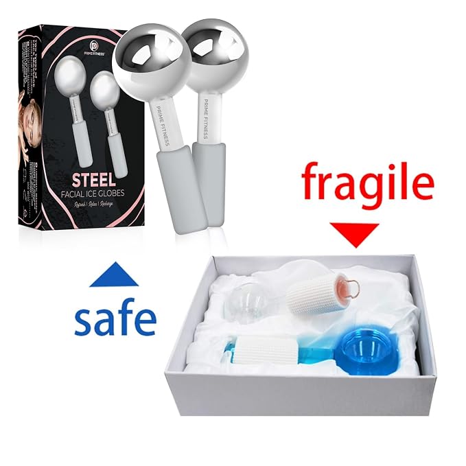 Ice Globes for Facials | Unbreakable Steel Cooling Roller | Cryo Sticks for - Image 7