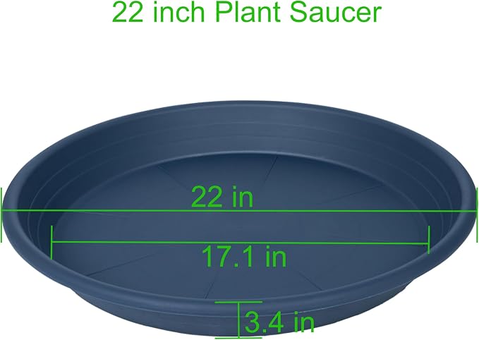 2 Pack of 22 inch Plant Saucer, Large Plant Tray, Heavy Sturdy Plant Drainage - Image 2