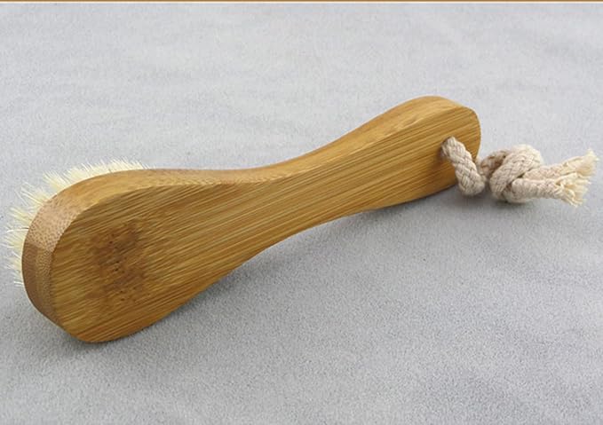 2 Pack 5.7" Bamboo Handle Dry Facial Cleansing Brush - Image 4