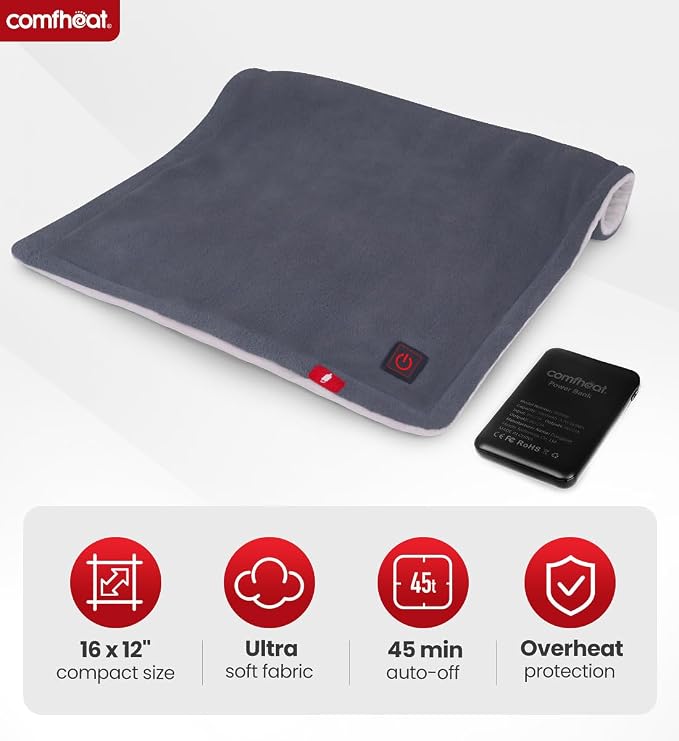 Portable Heating Pad with 5000mAh Battery Powered, 1.7LB Weighted Heat Pad - Image 6
