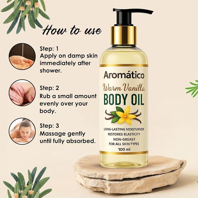Aromatico Warm Vanilla Mini Body Oil - Image 5