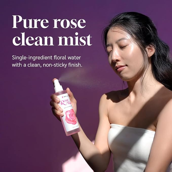 Well's Oil Rosewater Face & Hair Mist Spray | 4-Pack | Floral Rosewater - Image 2