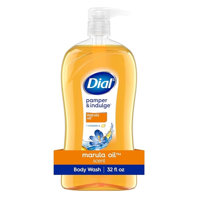 Dial Body Wash, Pamper & Indulge Marula Oil, 32 Fl Oz, Hydraclean Complex & by DialSoap