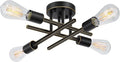 SunRider Industrial 4-Light Semi Flush Mount Ceiling Light Fixture, Oil Rubbed by SunRider