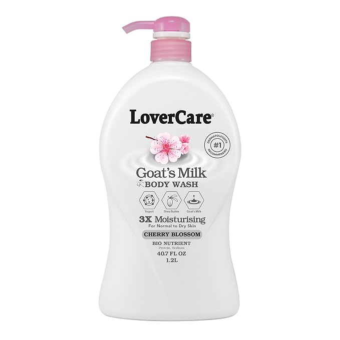 LoverCare Goat's Milk Cherry Blossom Moisturizing Body Wash 40.7 Fl.Oz by LoversCare