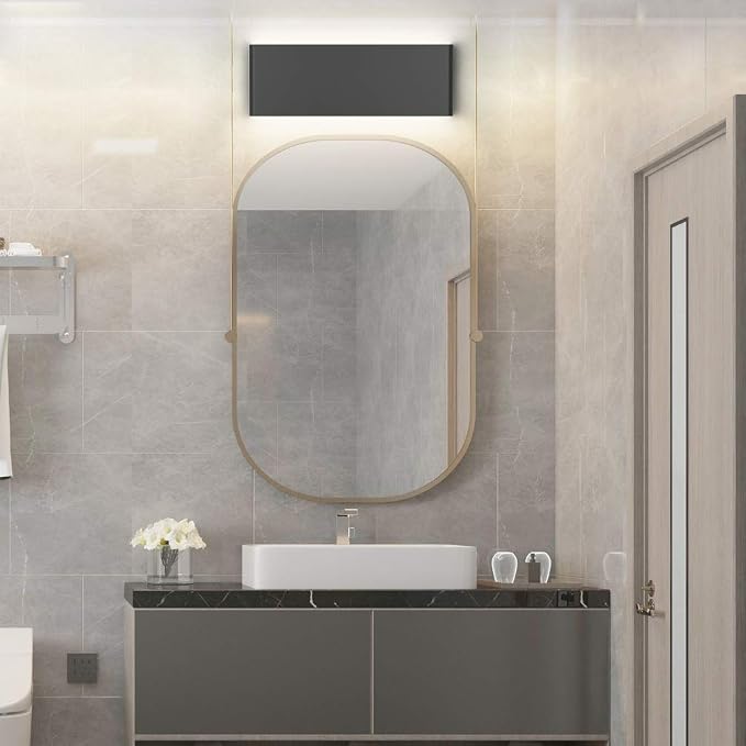 Aipsun 15.8in Modern Black Vanity Light Up and Down LED Vanity Light - Image 3