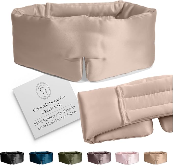 SUNDAYSILKS™ | Adjustable Silk Sleep Mask by ColoradoHomeCo