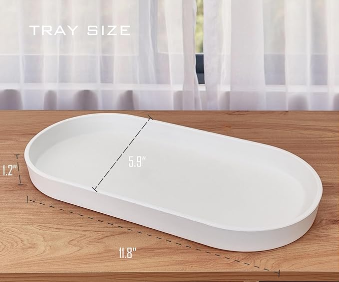 White Small Tray, 3 Pack Oval Tray - Image 6