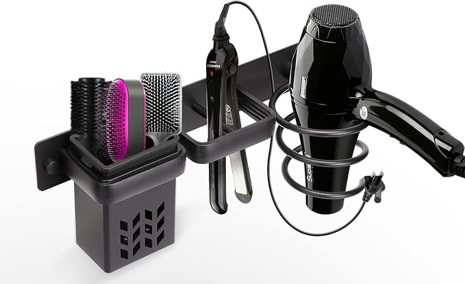 YUET Hair Dryer Holder Hairdryer Station Wall Mounted Shelf Bracket by YUETforlife