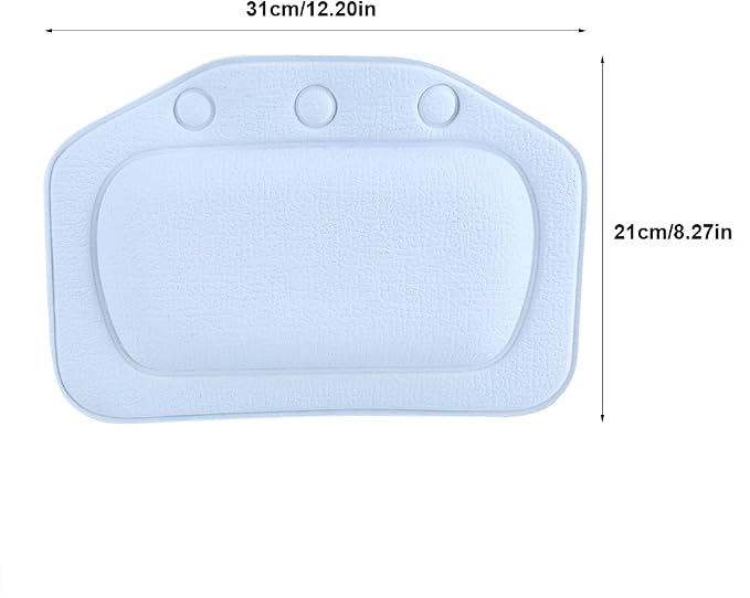 Bath Pillow, Bathtub Head Neck Support, Soft Foam Padded Spa Tub Headrest Back - Image 2