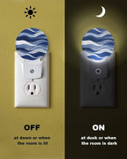 Night Lights Auto Sensor Navy Blue Ocean Waves Night Light Abstract Mountain - Image 6