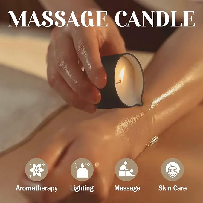 12pcs Massage Oil Candle, Moisturising Natural Soybeans Gift Sets, 1oz Low - Image 6