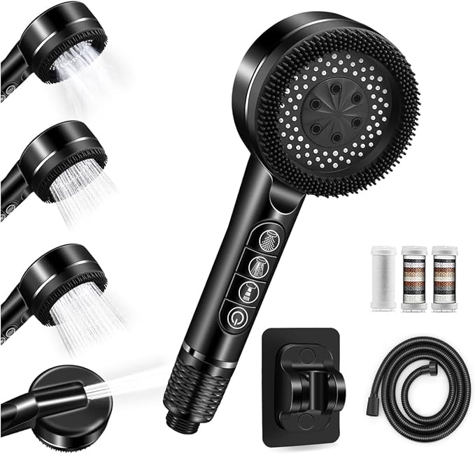 Filtered Shower Head with Handheld, High Pressure 3 Spray Showerhead with by Unknown