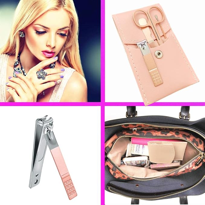 Manicure Set, Professional Women Nail Clippers Kit 4PCS， Stainless Steel Nail - Image 5