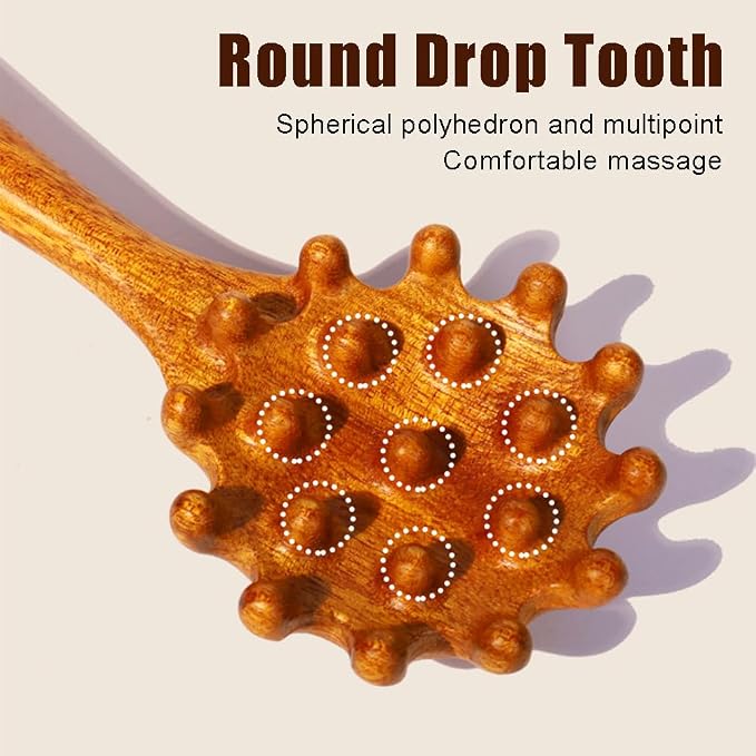 OULIGET Wooden Trigger Point Massage Tool, Sandalwood Comb Head Massager - Image 3