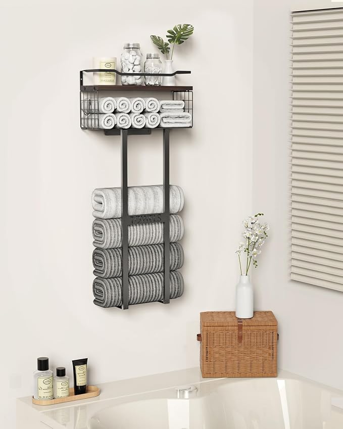 Large Towel Rack & Bathroom Towel Holder - Image 7