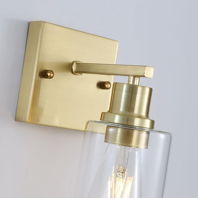 1-Lights Gold Bathroom Light Fixture, Brushed Brass Vanity Light - Image 5