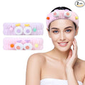 Spa Headband for Washing Face, 2 Pack Cute Hair Band for Shower Yoga Beauty by FLYINGMAGE