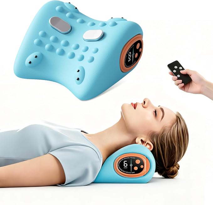 2026 New Upgrade Neck Massager, 3-in-1 Heat, Pulse & Vibration Modes, Ergonomic by remkove