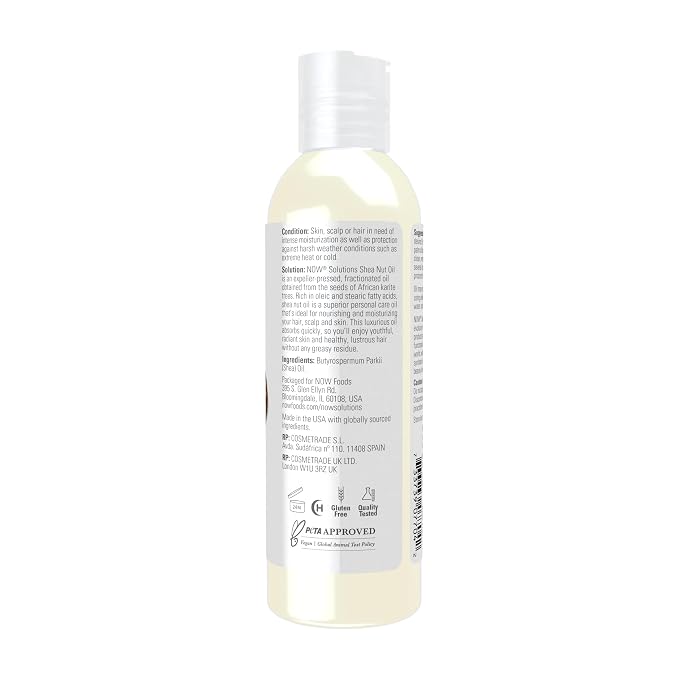 NOW Foods Solutions, Shea Nut Oil, Scalp and Hair - Image 2