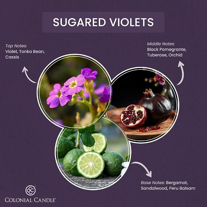 Colonial Candle Sugared Violets Scented Wax Melts, Wax Melt Warmer Cubes - Image 2