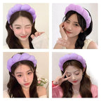 Spa Headbands for Washing Face Wristband Set Sponge Makeup Skincare Headband - Image 4