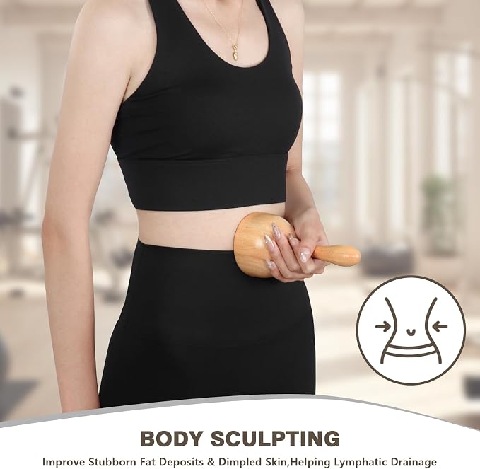 KintKita Wood Therapy Massage Tools 4-in-1, Wooden Lymphatic Drainage Massager - Image 6