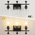 Bathroom Light Fixtures, Matte Black Vanity Lights - Image 2