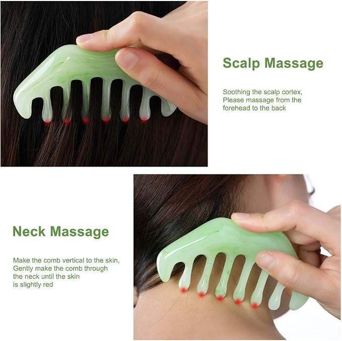 2pcs Massage Comb, Guasha Scraping Scalp Comb, Meridians Massager - Image 2