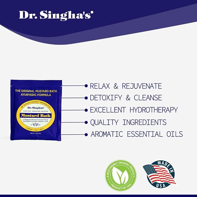 Dr. Singha's Mustard Bath, Therapeutic Bath Salts, 2 Oz - Image 6